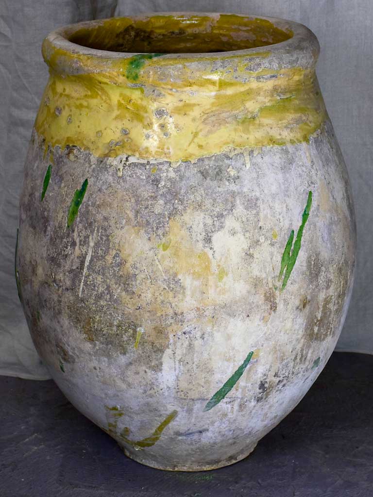 18th Century French olive Biot jar 24 ½"