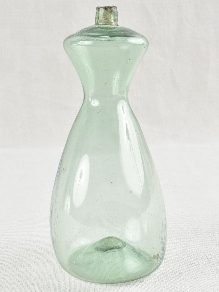 Lambs milk bottle with blue green glass 8¾"