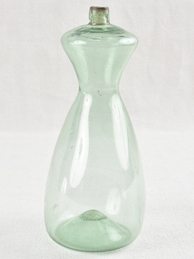 Lambs milk bottle with blue green glass 8¾"