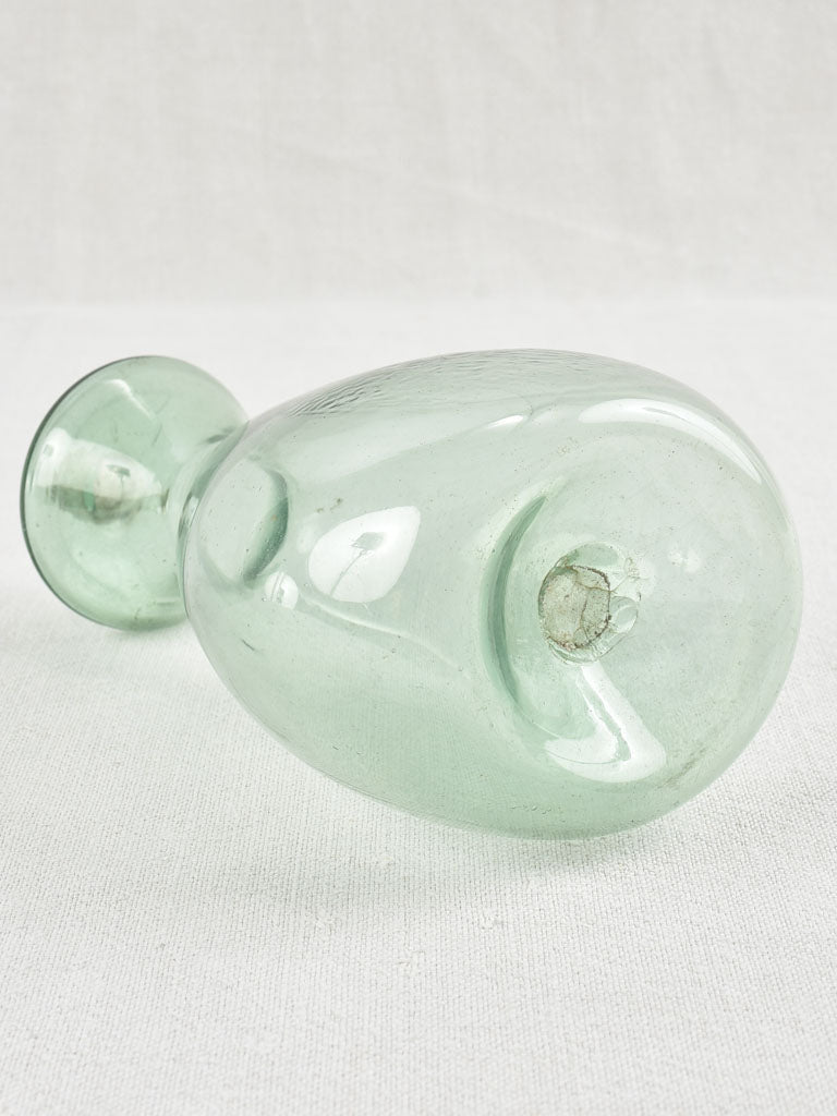 Lambs milk bottle with blue green glass 8¾"