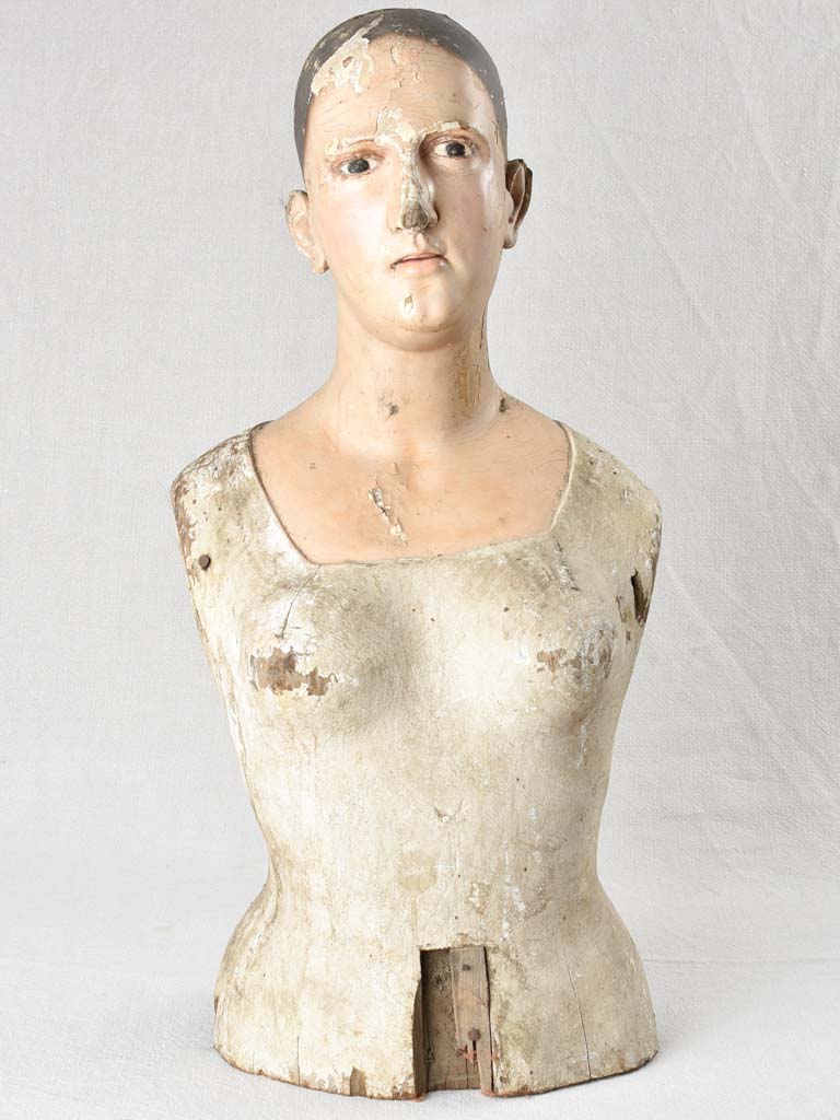 18th Century Italian wooden Capipota - religious bust