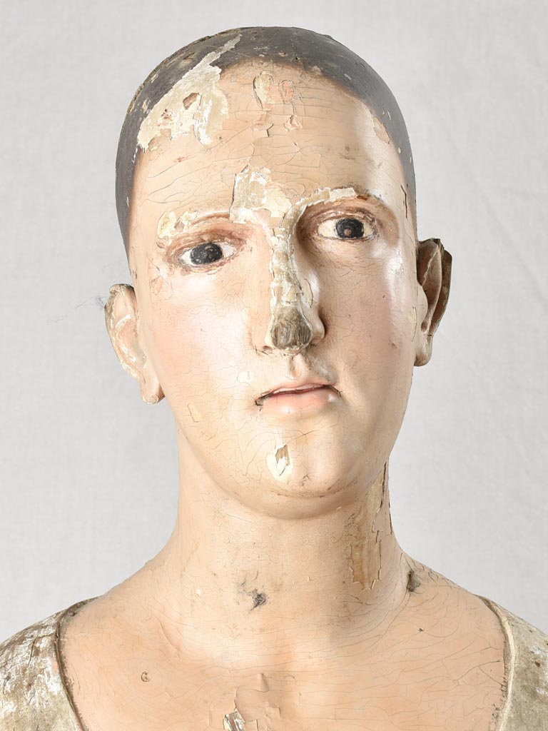 18th Century Italian wooden Capipota - religious bust