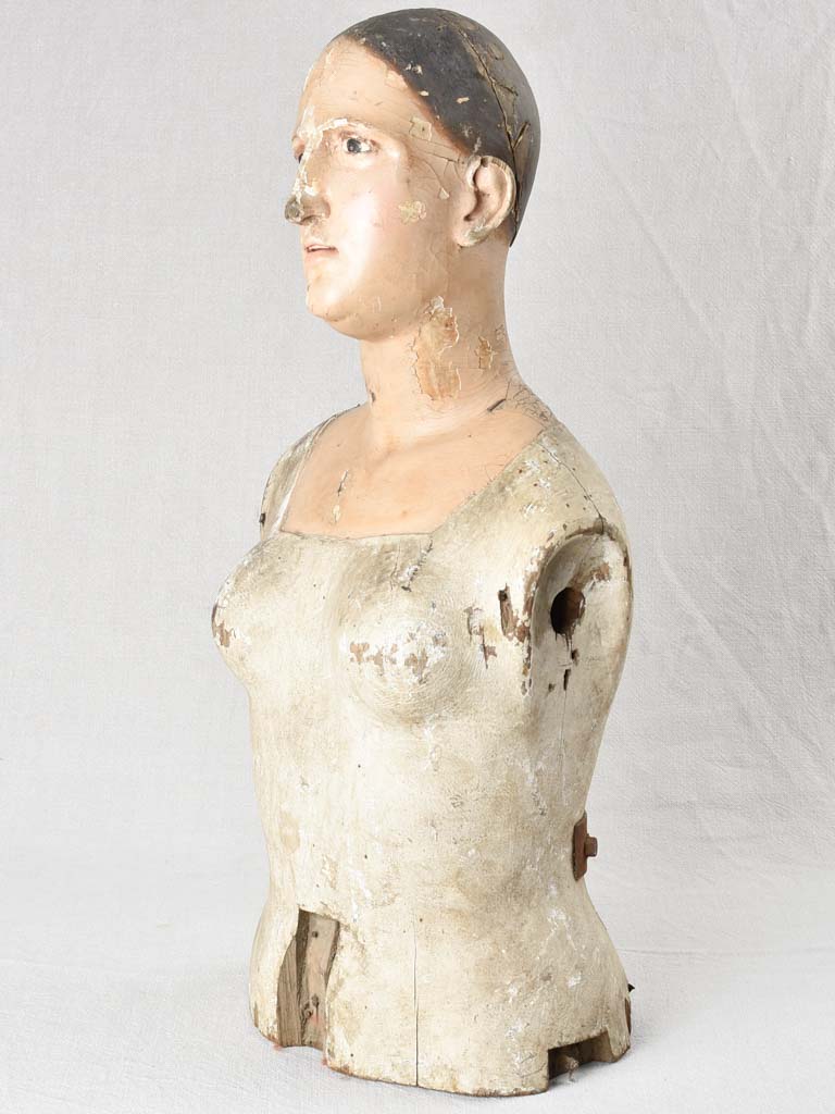 18th Century Italian wooden Capipota - religious bust