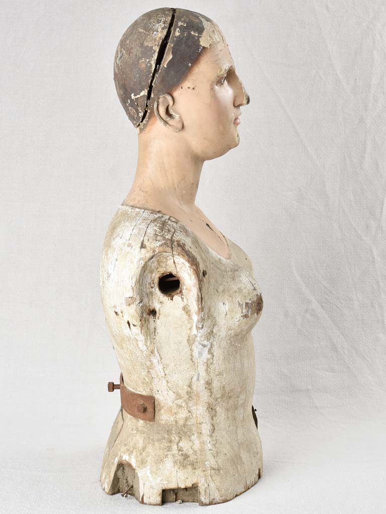 18th Century Italian wooden Capipota - religious bust