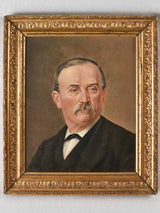 19th century French portrait of a man 22½" x 19¾"