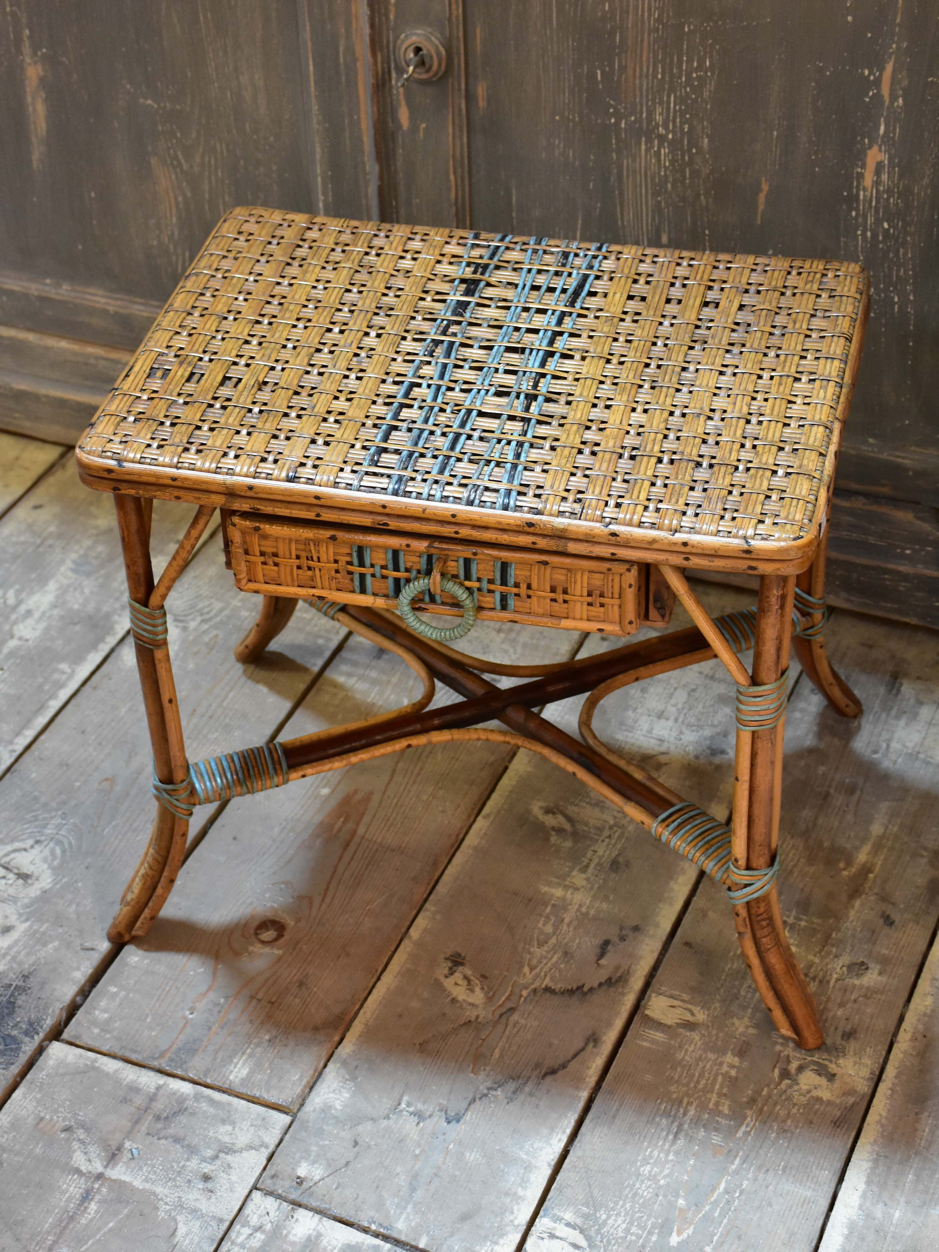 1930’s French winter garden rattan table