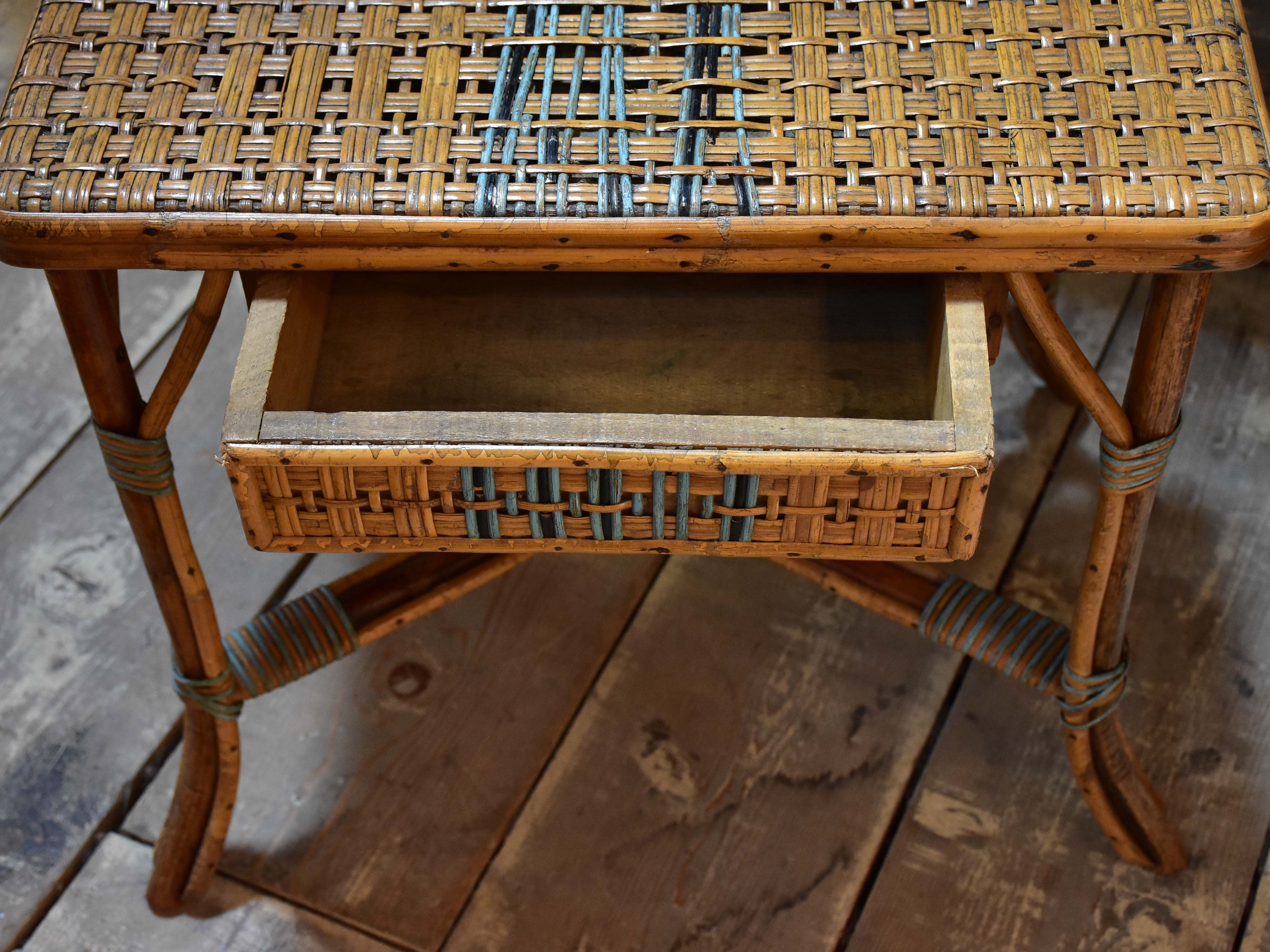 1930’s French winter garden rattan table