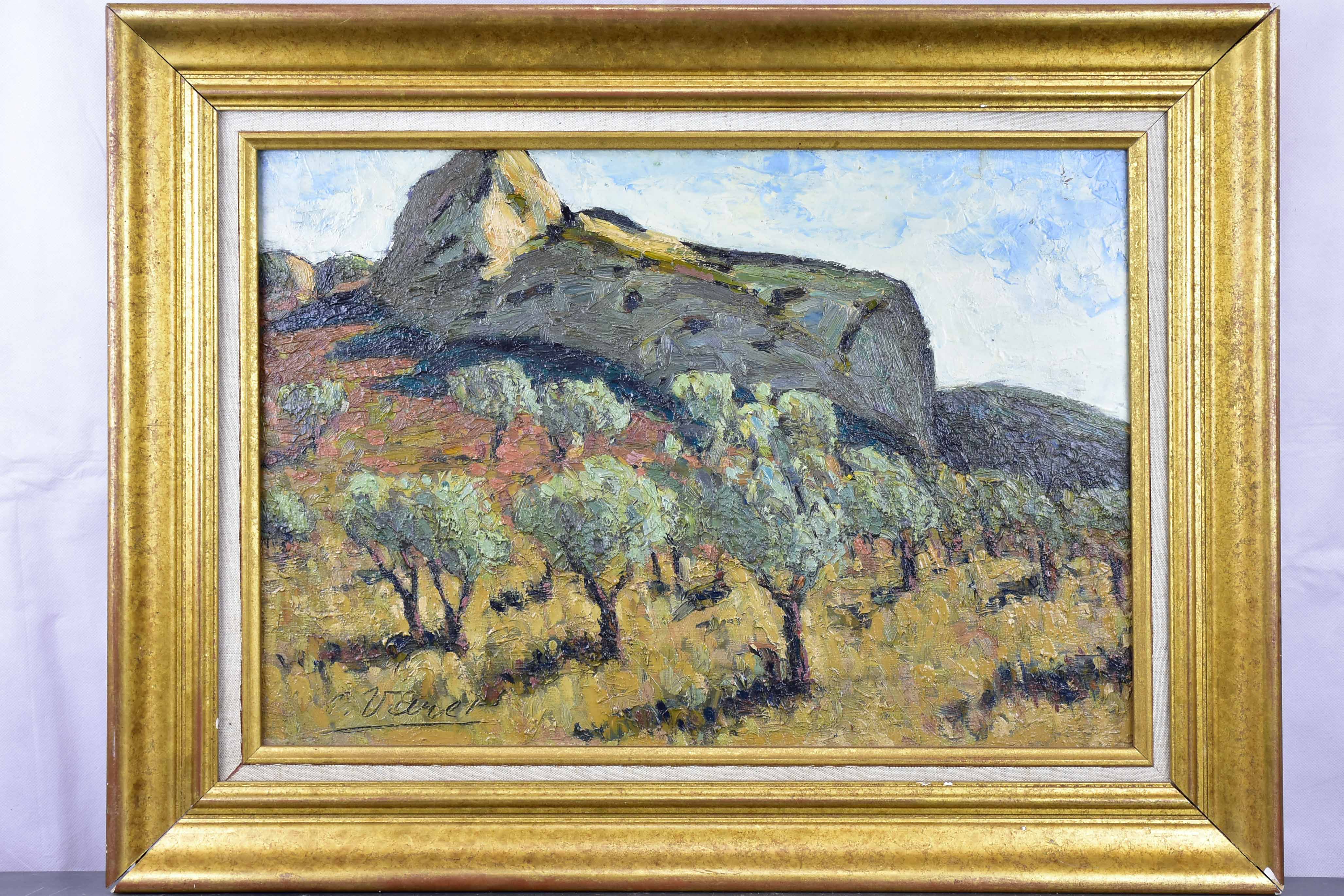 Painting of the Alpilles countryside by Pierre Varet (1870 – 1939)