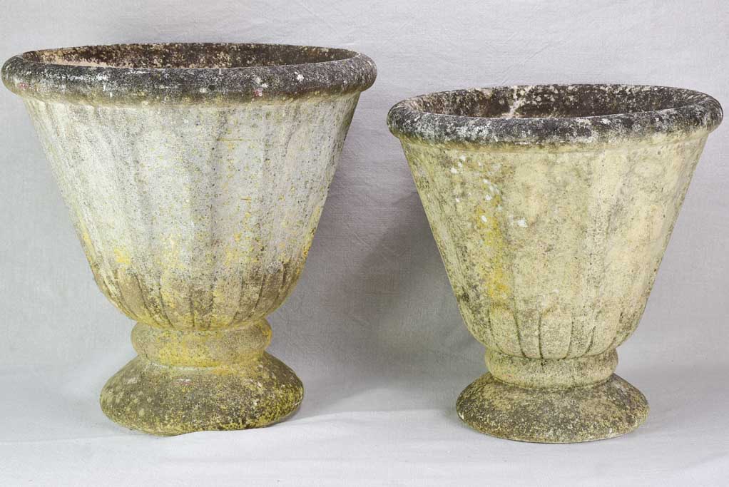 RESERVED JB Two early twentieth century French garden planters - tulip shaped