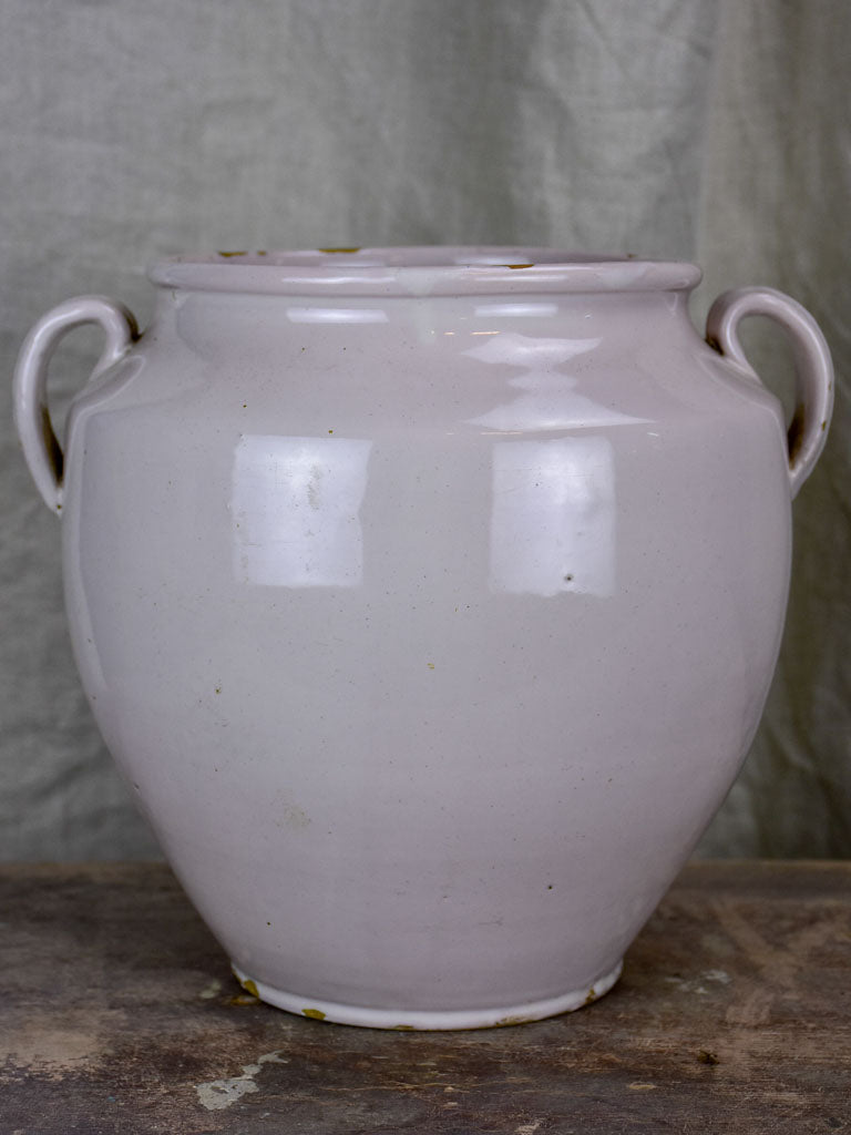 19th Century preserving pot with white glaze