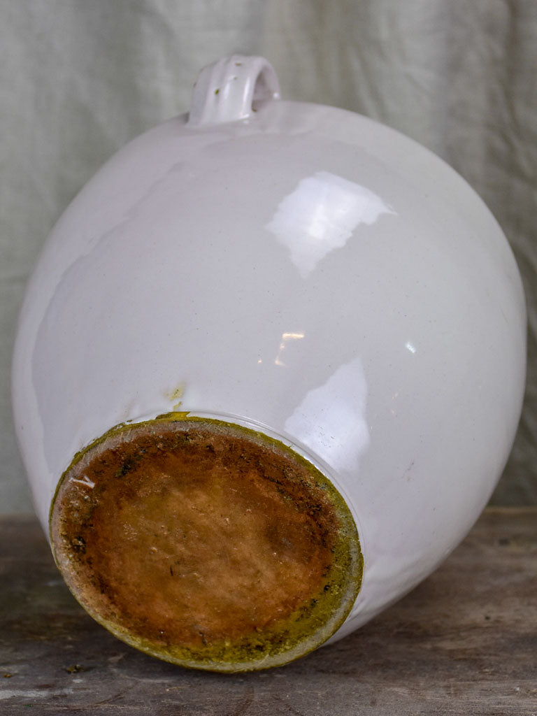 19th Century preserving pot with white glaze