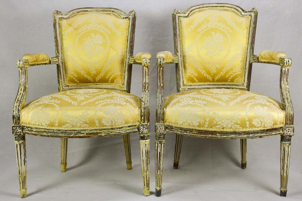 Pair of Louis XVI period armchairs