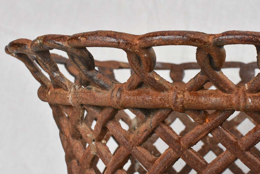 Spectacular large wrought iron jardiniere 34¾"