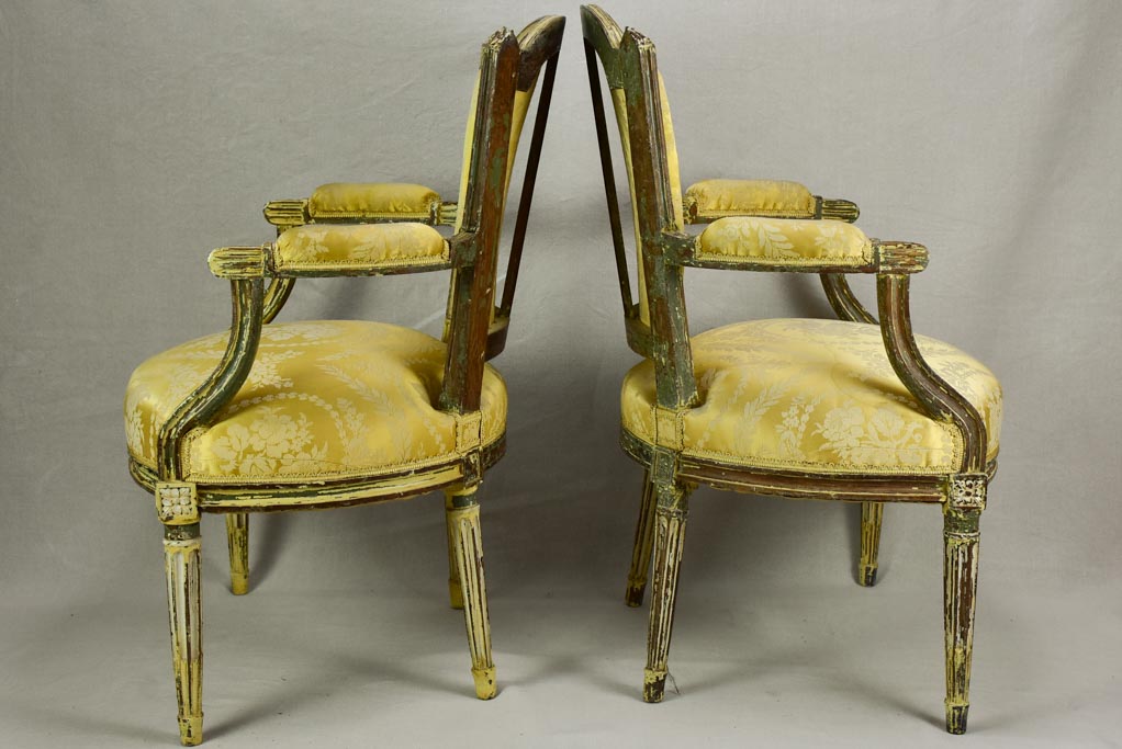 Pair of Louis XVI period armchairs