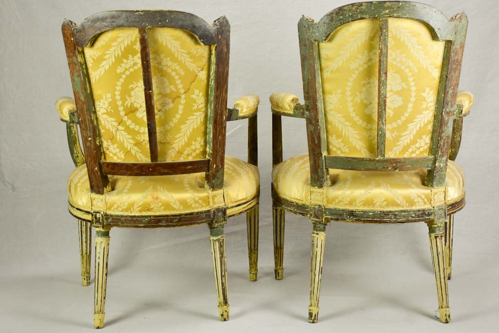 Pair of Louis XVI period armchairs