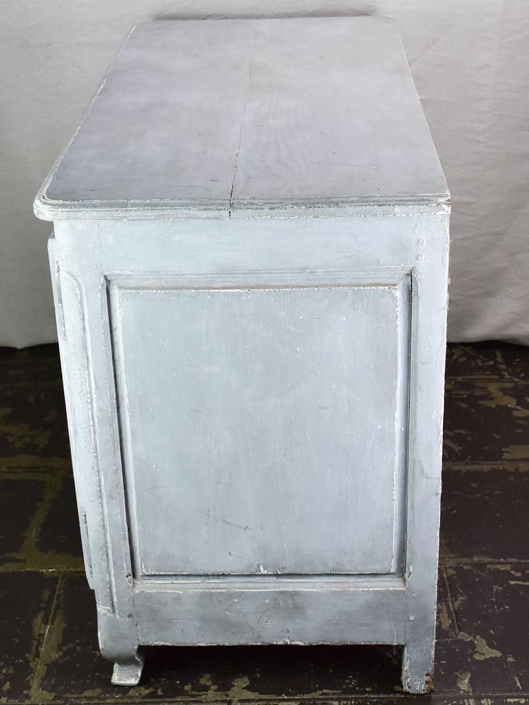 19th Century Louis XV buffet with blue / gray patina