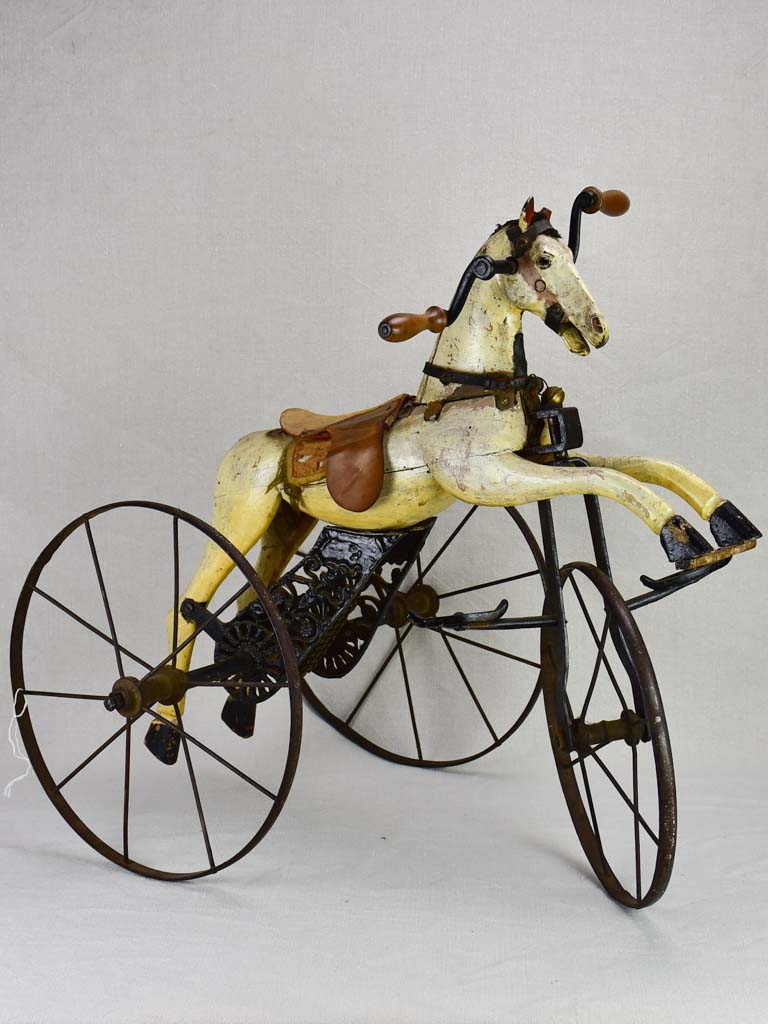 Nineteenth-century French toy horse tricycle