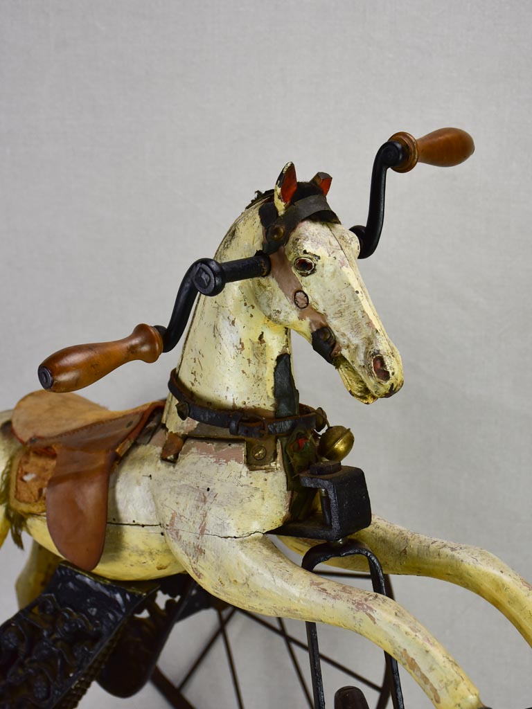 Nineteenth-century French toy horse tricycle