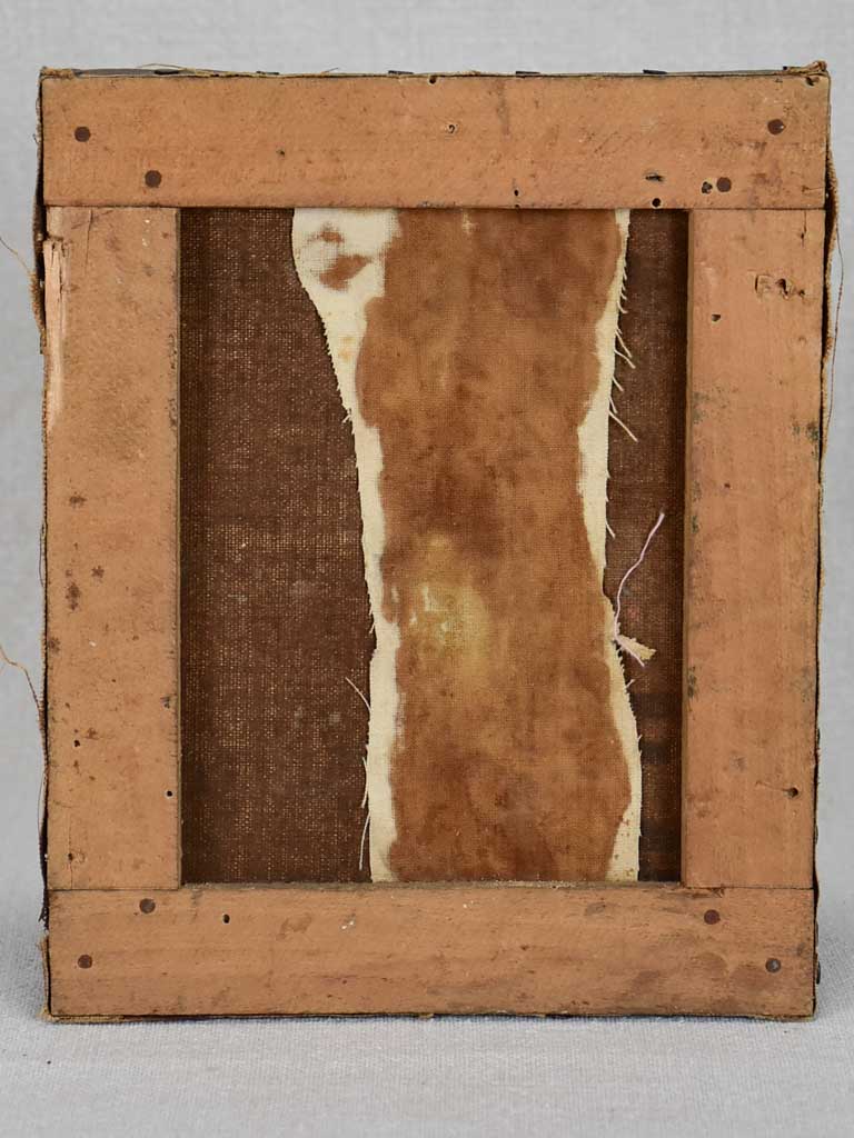 Salvaged and repaired antique portrait of a man 6¾" x 8¼"