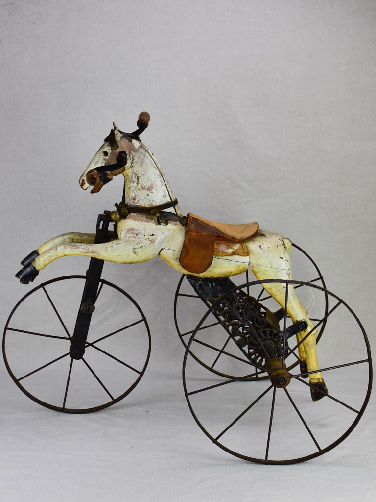 Nineteenth-century French toy horse tricycle