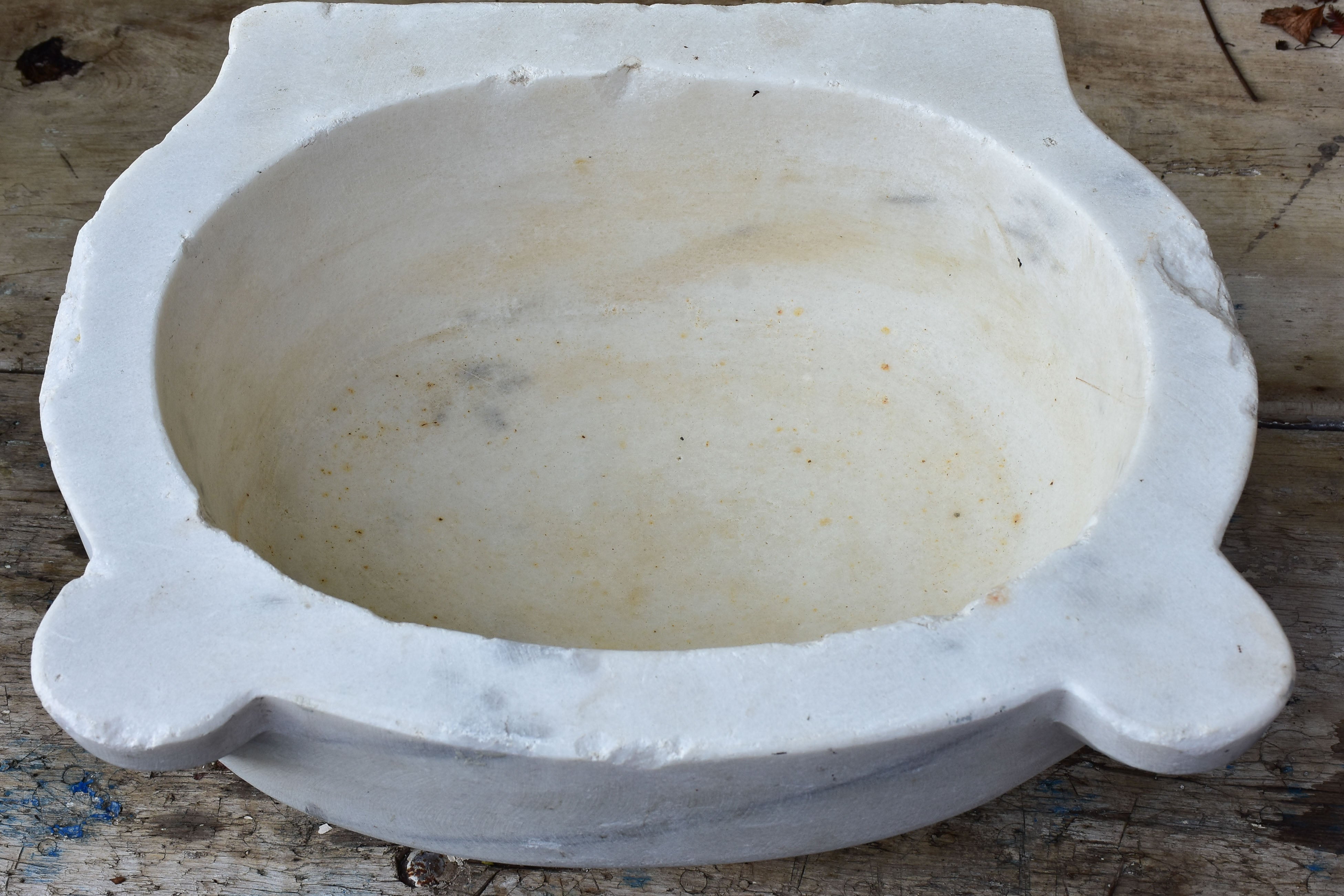 Antique Italian marble baptismal font - large