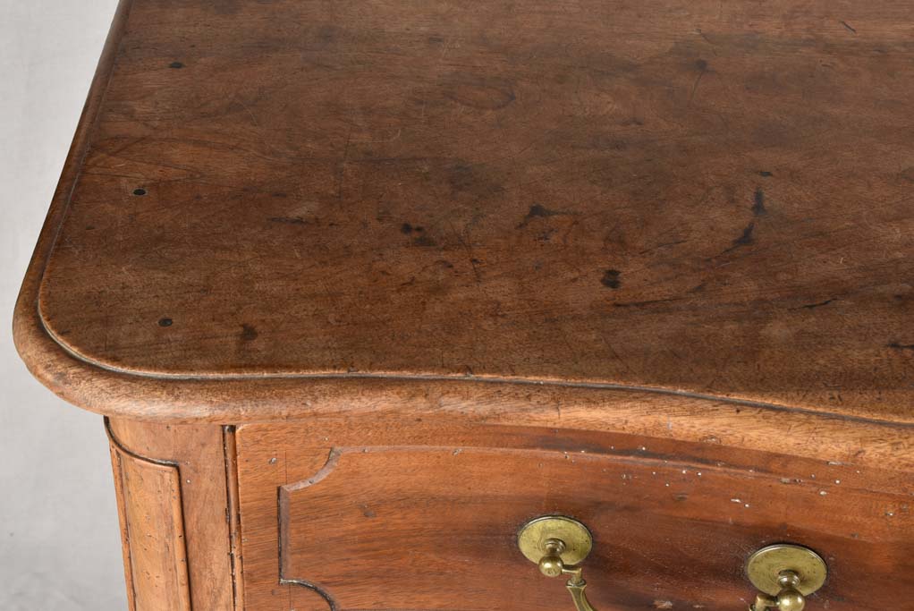 Late 18th century 3 drawer arbalette commode