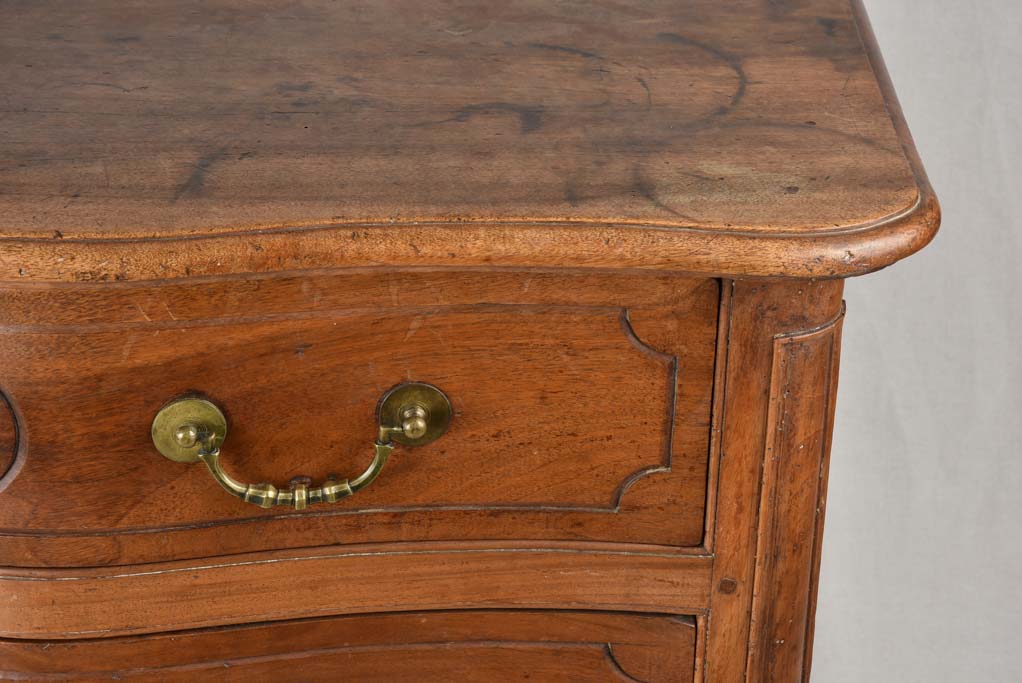 Late 18th century 3 drawer arbalette commode