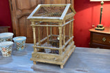 Antique French birdcage with pitched roof