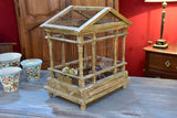 Antique French birdcage with pitched roof