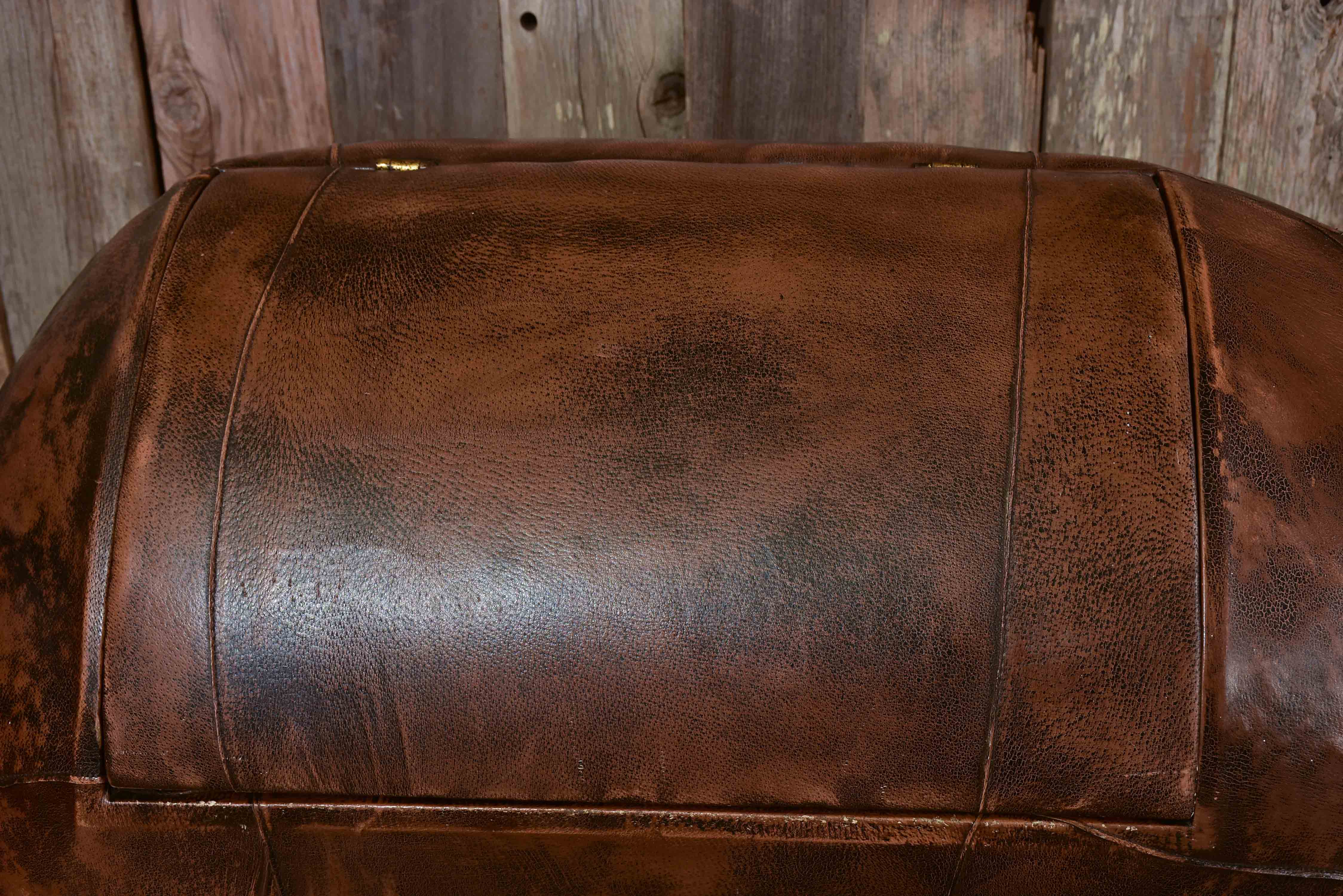 Vintage elephant in leather with hidden bar