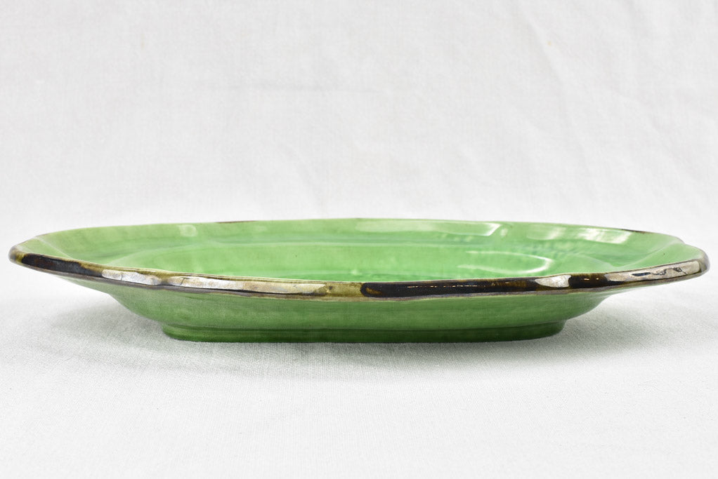 Vintage oval platter from Dieulefit 15¾"