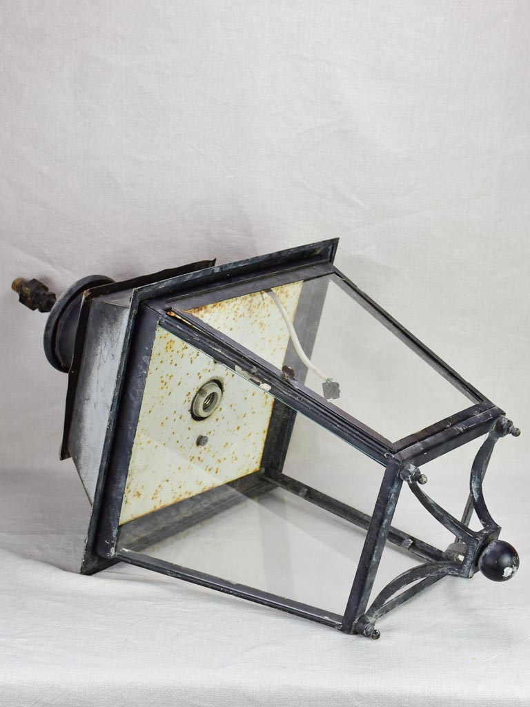 Very large vintage French lantern with black patina 39¾"