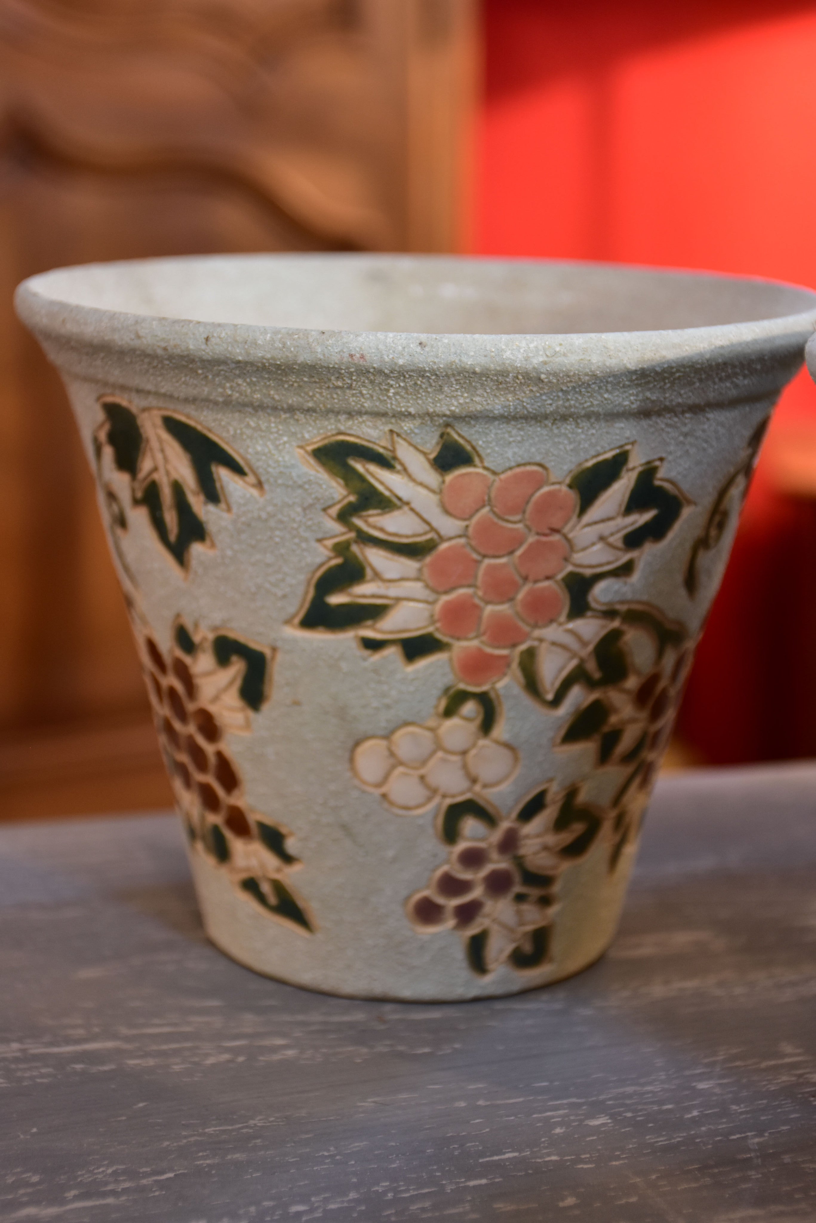 Collection of 3 vintage French flower pots