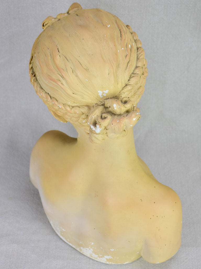 Plaster bust of a young girl - Jean-Antoine Houdon 13"