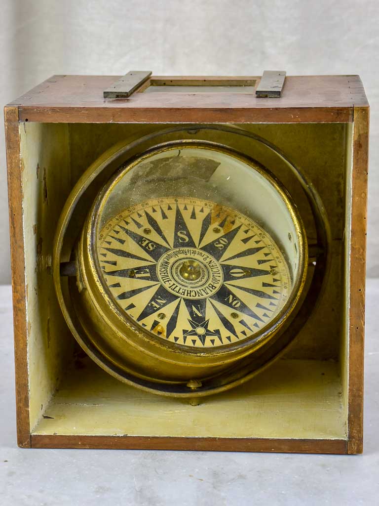 19th Century French nautical compass