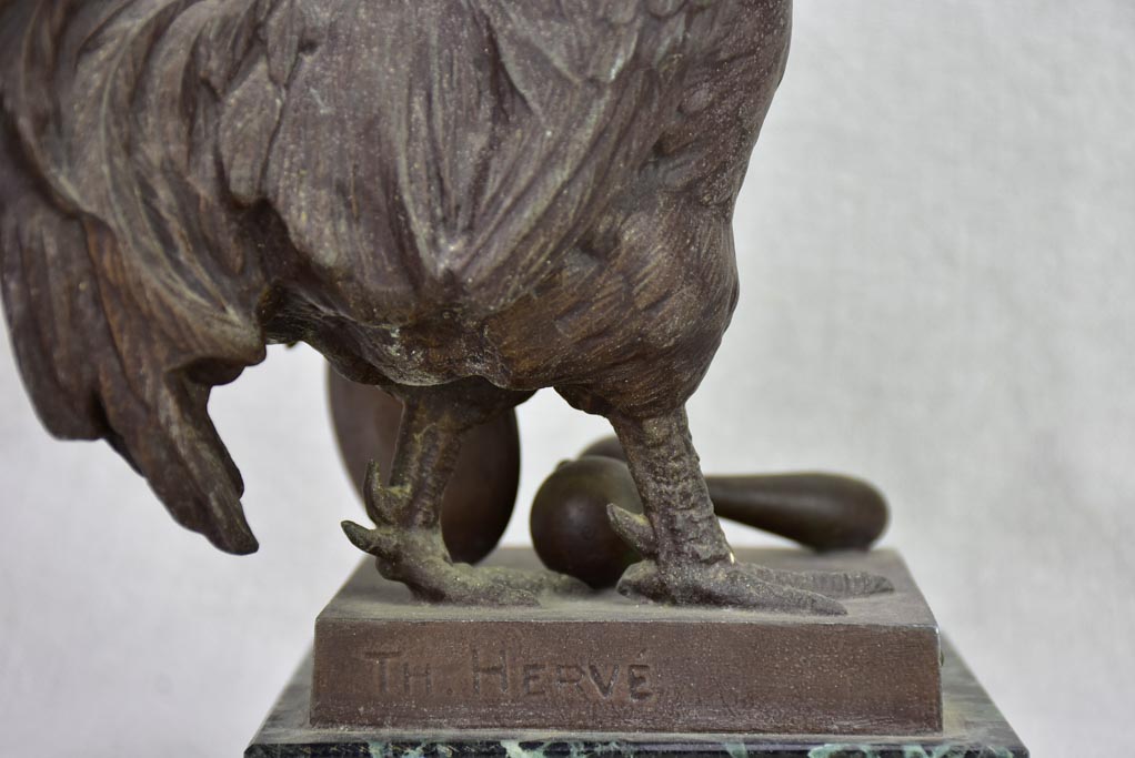 1934 French rooster statue prize 11¾"