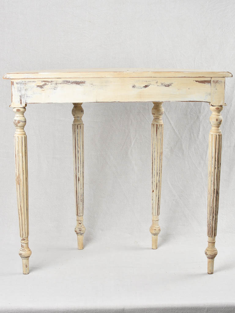 Vintage Louis XVI style demilune console 32"