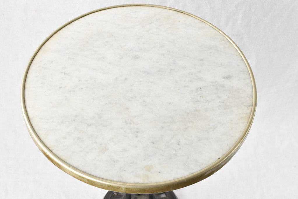 1940s bistro table - cast iron and marble 27½" x 19¾"