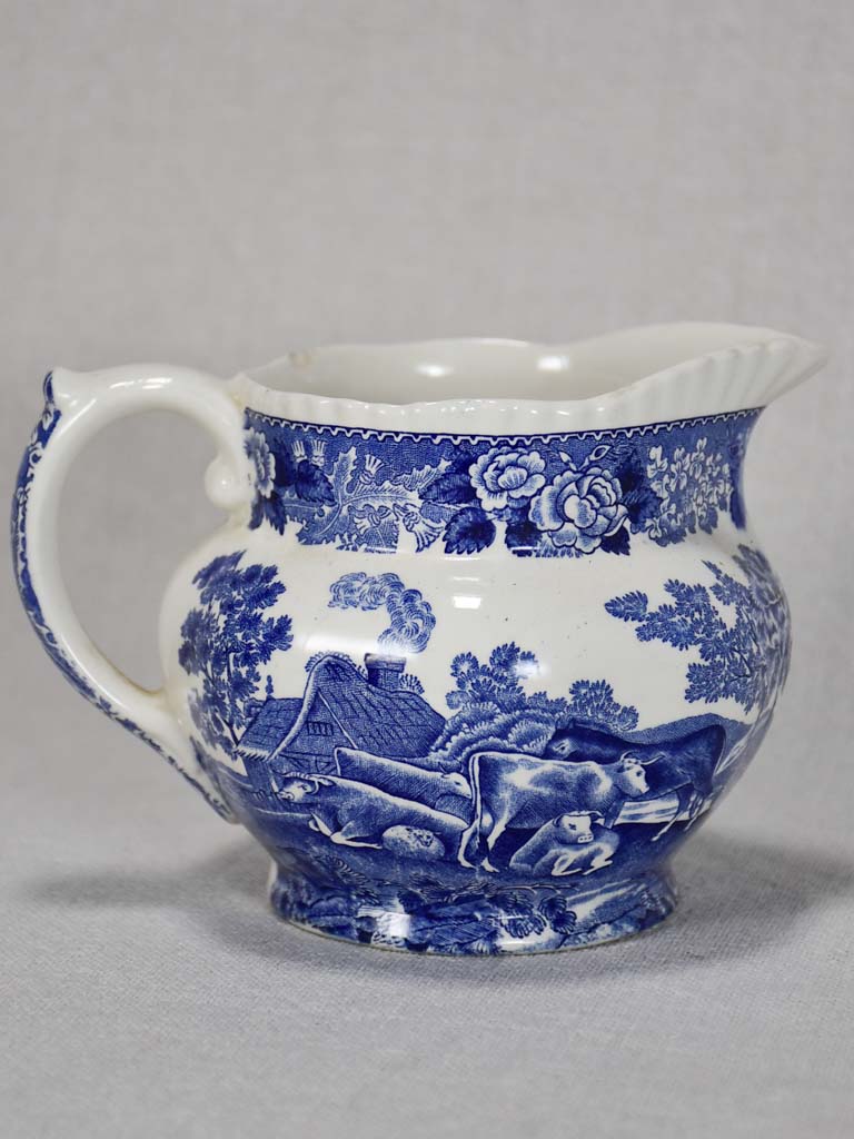 Vintage English ironstone creamer jug - Staffordshire Adams