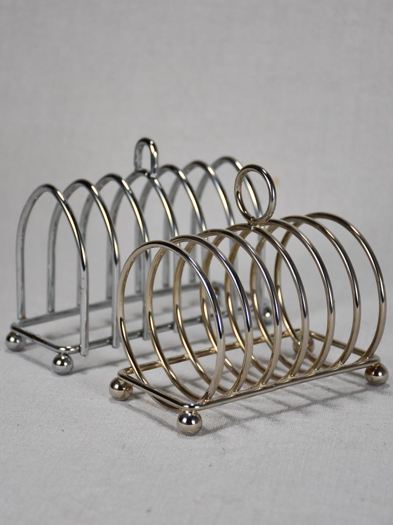 Two vintage toast racks