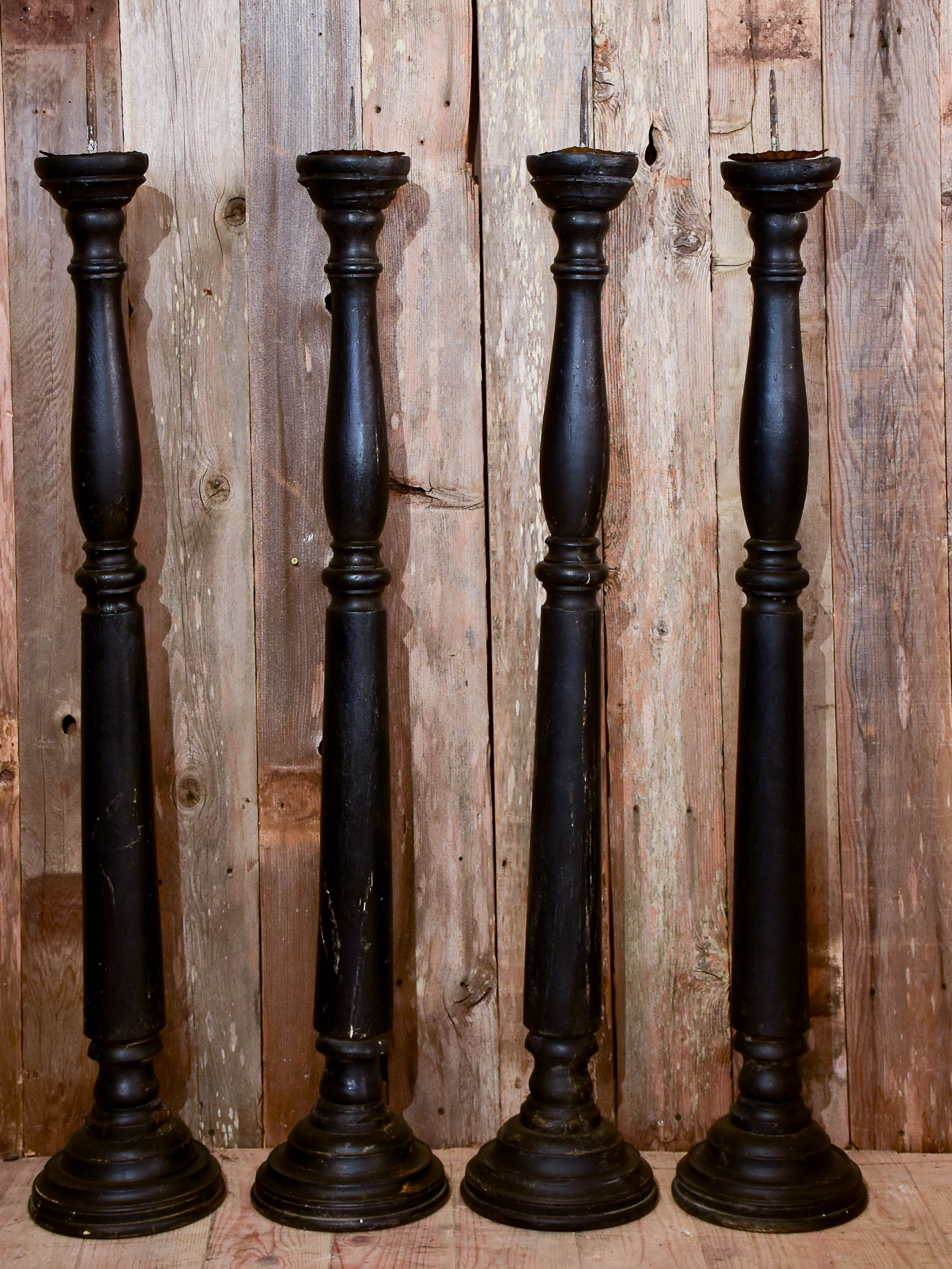 Very tall antique church candlesticks