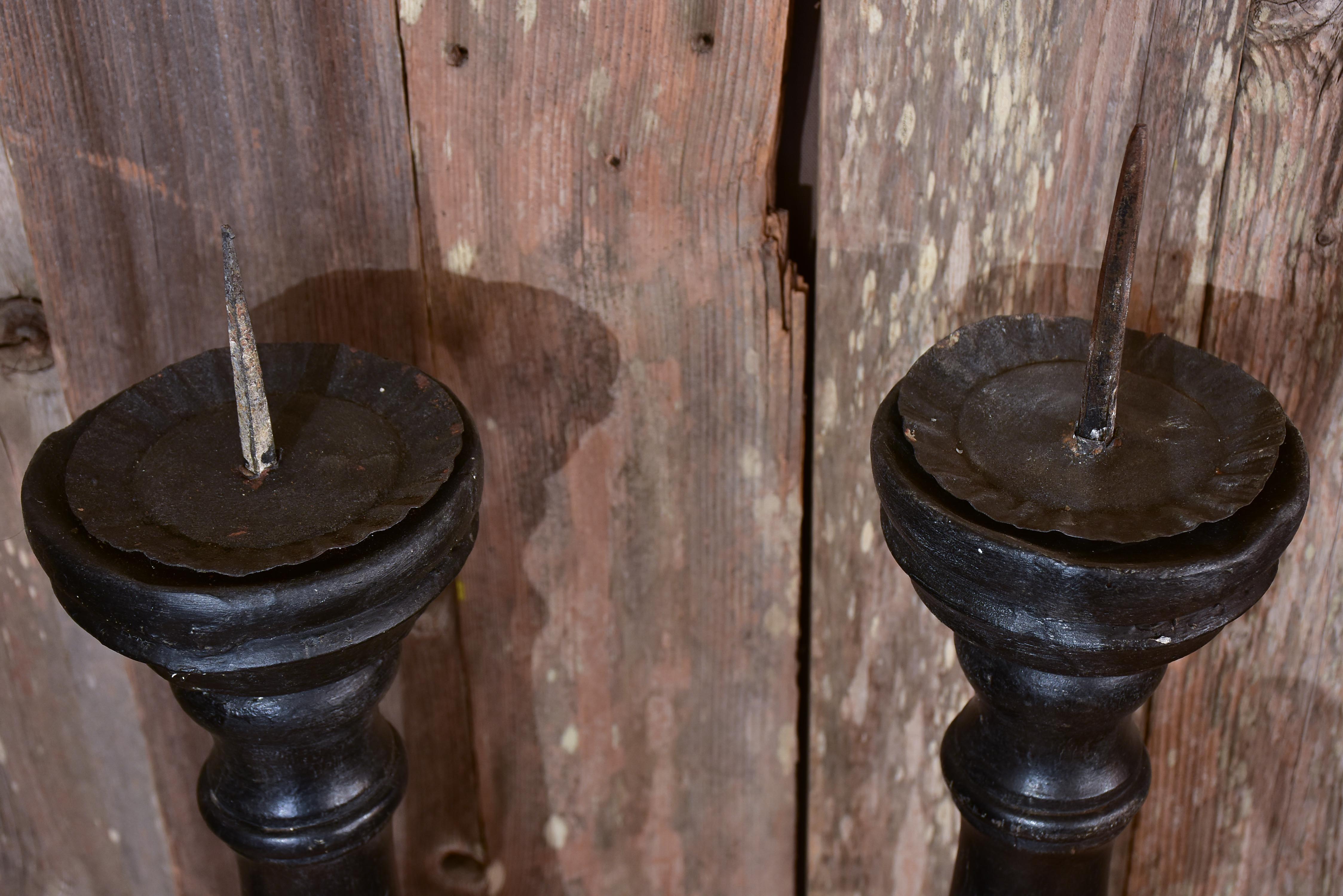 Very tall antique church candlesticks