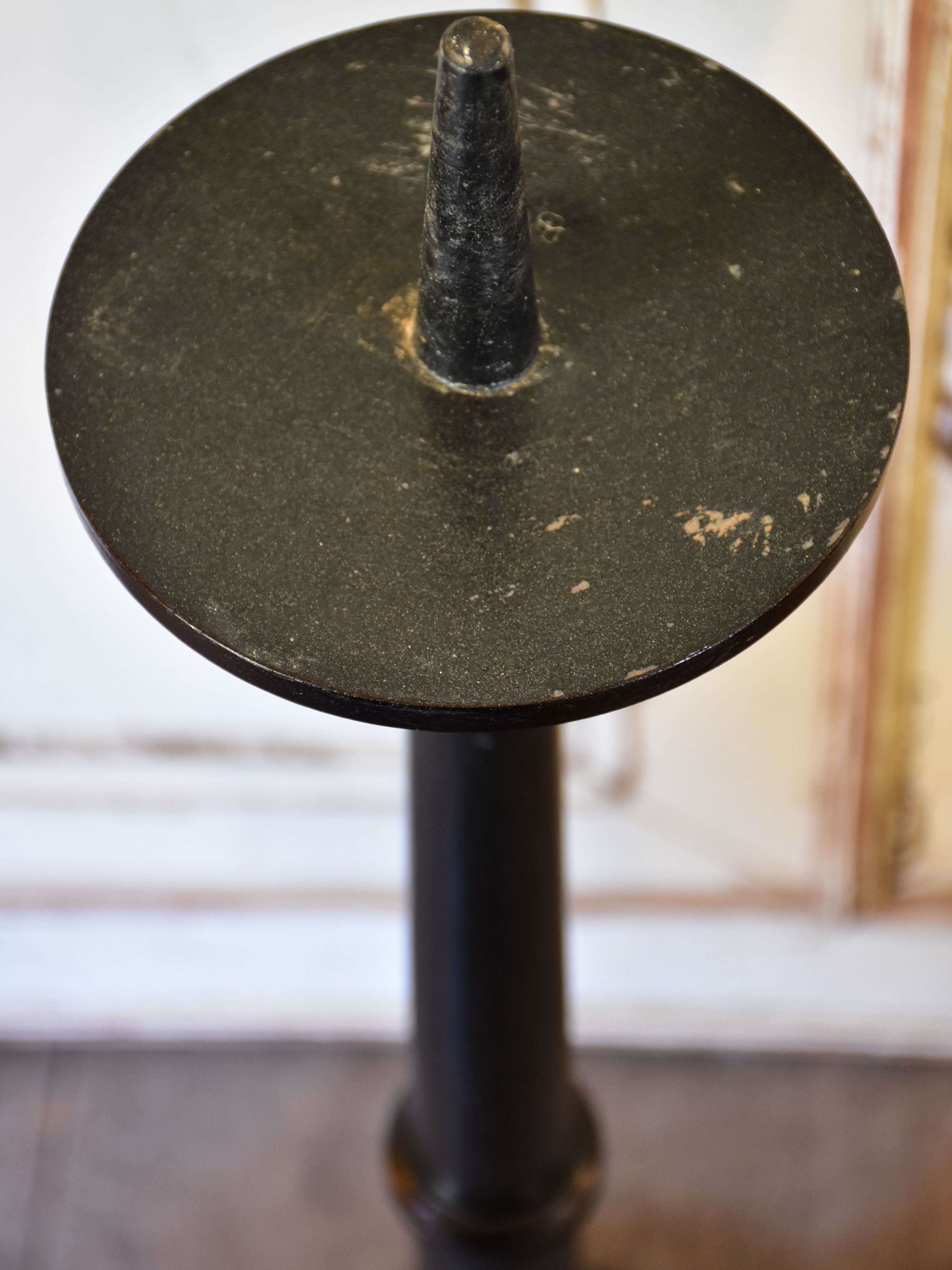 Six extra-large carved French candlesticks