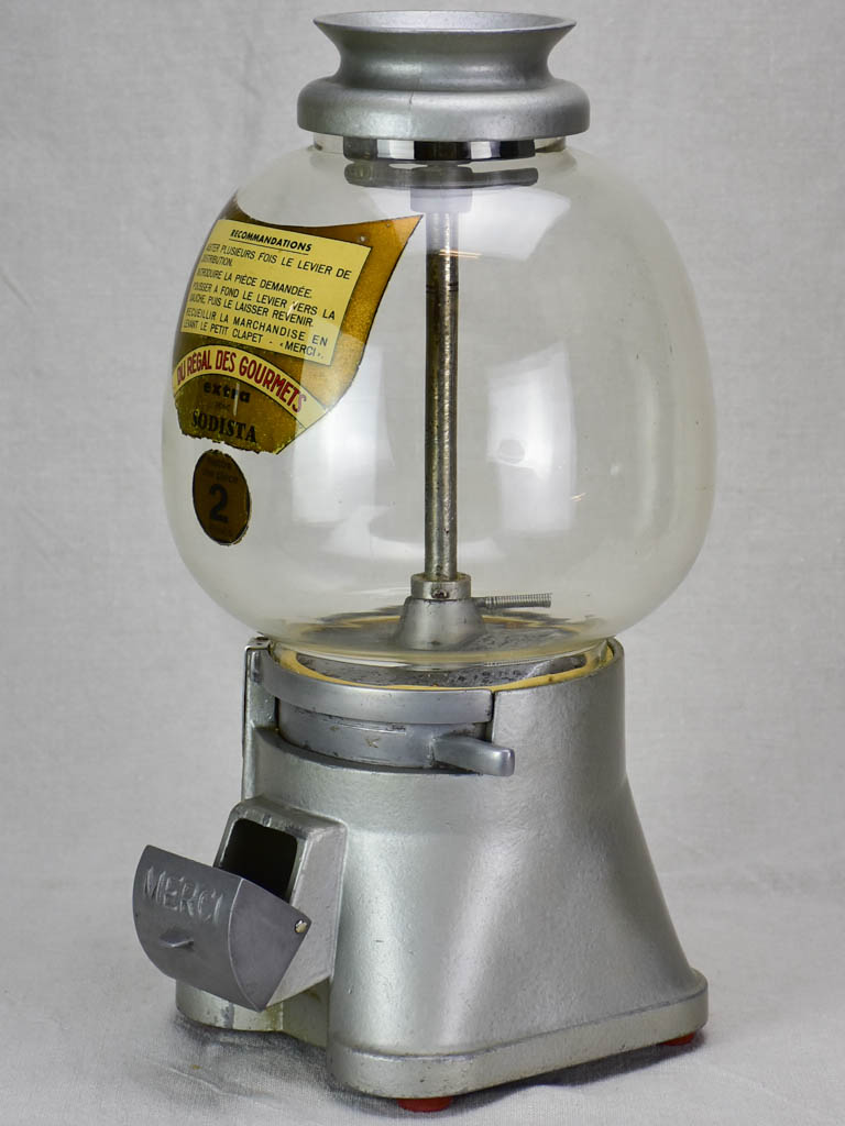 Antique French gumball dispenser