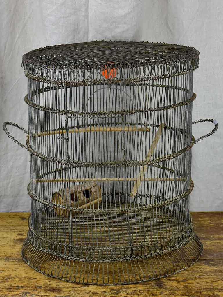 Antique French round birdcage