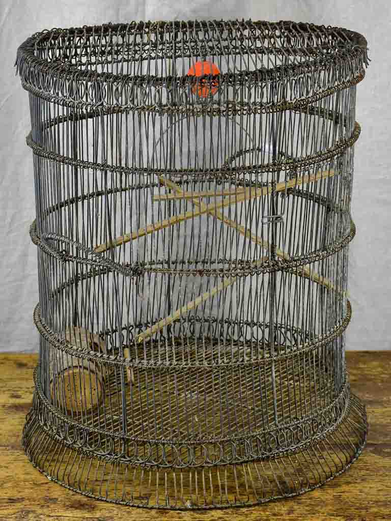 Antique French round birdcage