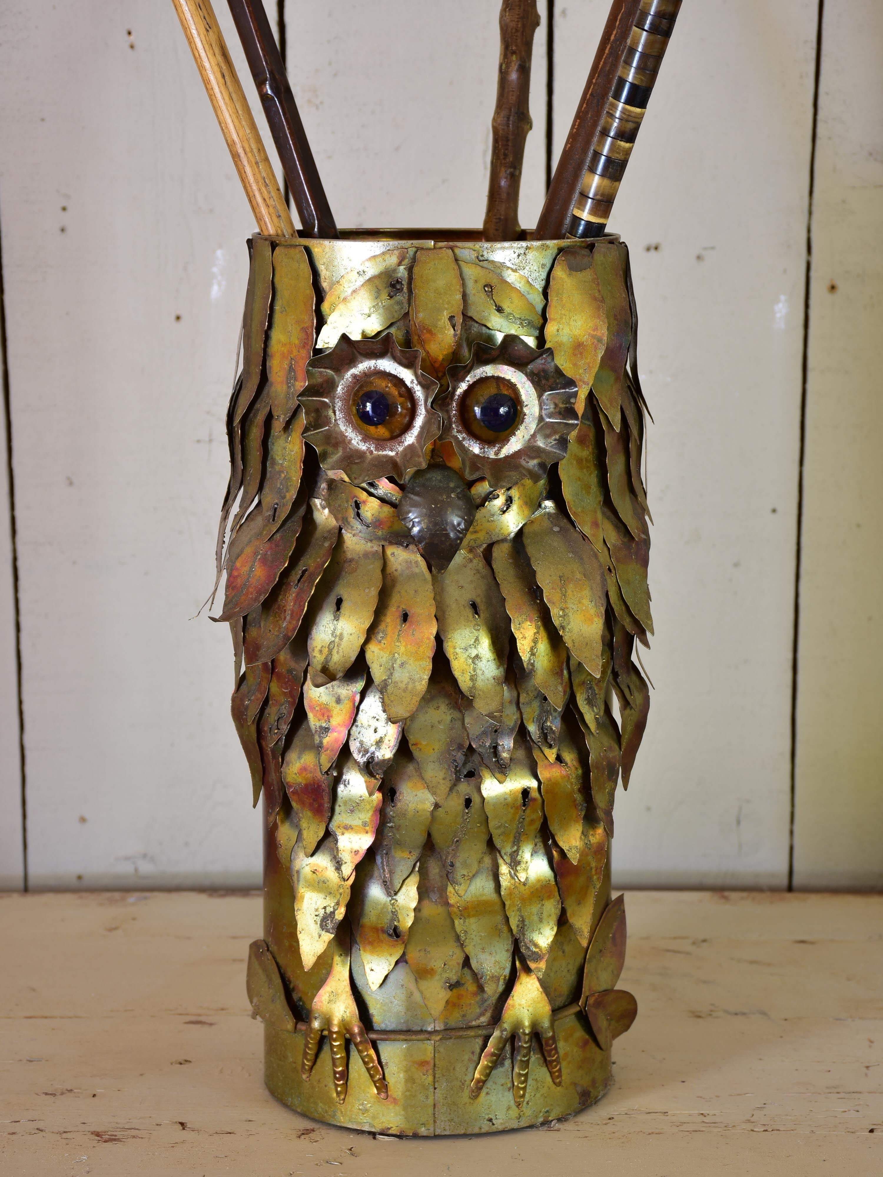 Mid century owl umbrella stand