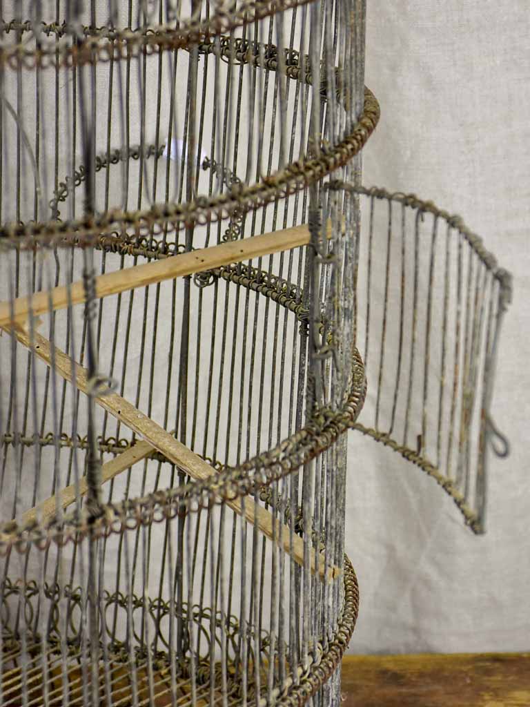 Antique French round birdcage