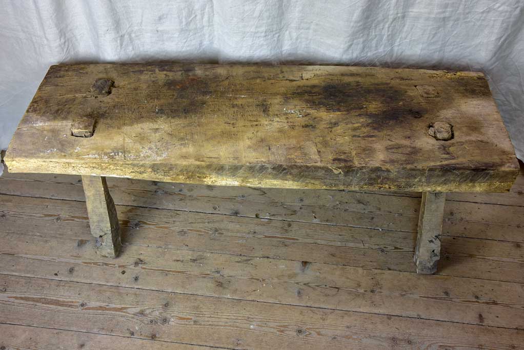 Primitive French coffee table - solid timber