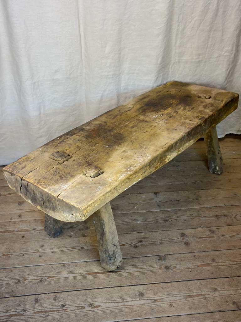 Primitive French coffee table - solid timber